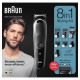 Braun All-in-One Trimmer  MGK5360 Σετ 8 in 1 Επαναφορτιζόμενη Κουρευτική Μηχανή Μαύρη