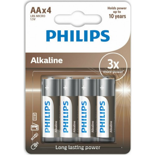 Philips LR6A4B/10 Long Lasting Power AA (4τμχ) Αλκαλικές Μπαταρίες