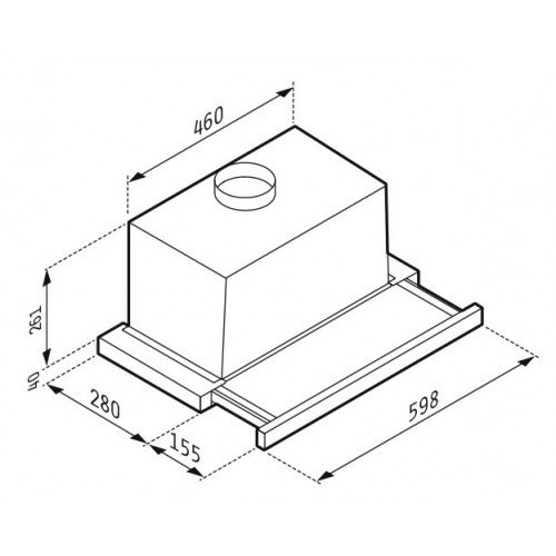 Pyramis Essential Turbo Αποροφητήρας Συρόμενος 60cm Λευκός (065017302)