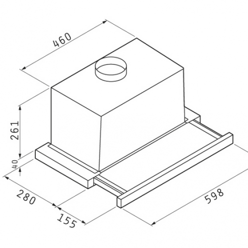 Pyramis Essential Turbo Αποροφητήρας Συρόμενος 60cm Inox (065017502)