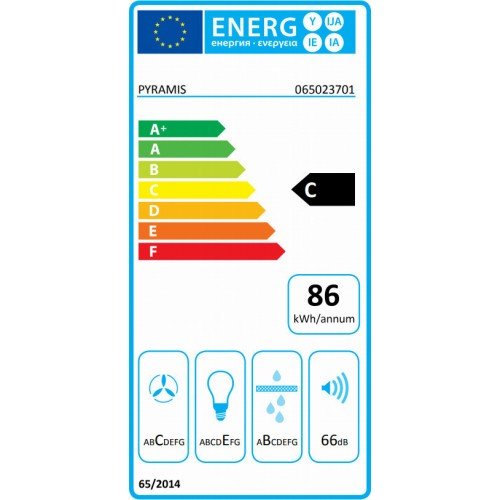 Pyramis Essential Turbo Αποροφητήρας Πτυσσόμενος 60cm Λευκός (065023701)