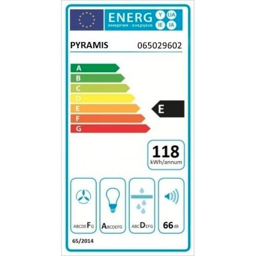 Pyramis Essential Αποροφητήρας Aπλός με 2 Μοτέρ 70cm Λεύκος (065029602)
