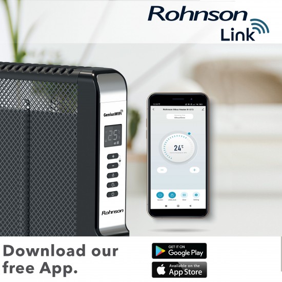 Rohnson R-073 Genius Wi-Fi Καλοριφέρ Mica 2500W 