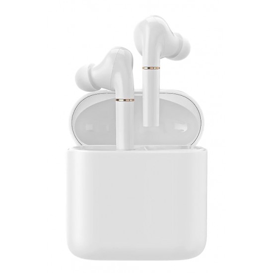HAYLOU earphones T19, true wireless, θήκη φόρτισης, λευκά