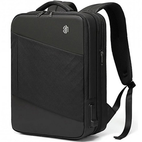 ARCTIC HUNTER τσάντα πλάτης B00345 με θήκη laptop 15.6", USB, 19-32L, μαύρη