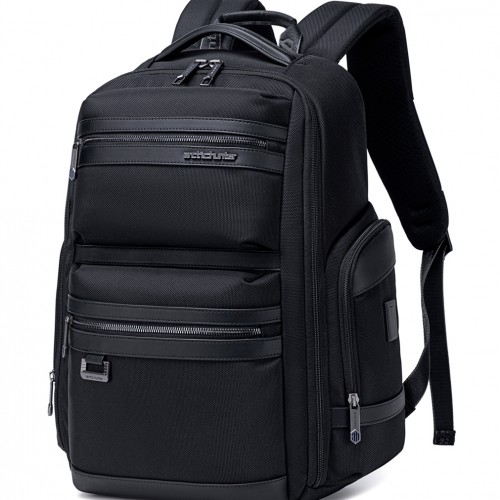 ARCTIC HUNTER τσάντα πλάτης B00682 με θήκη laptop 15.6", USB, λουκέτο TSA, 23.5L, μαύρη