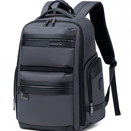 ARCTIC HUNTER τσάντα πλάτης B00682 με θήκη laptop 15.6", USB, λουκέτο TSA, 23.5L, γκρι
