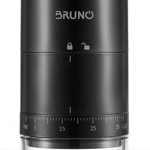 BRUNO ηλεκτρικός μύλος καφέ BRN-0256, επαναφορτιζόμενος, με 39 επίπεδα άλεσης, μαύρος
