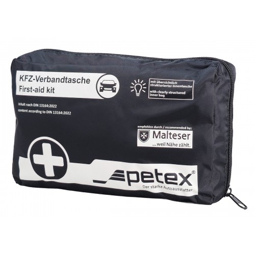PETEX kit πρώτων βοηθειών για οχήματα 43930004, DIN 13164-2022, μαύρο