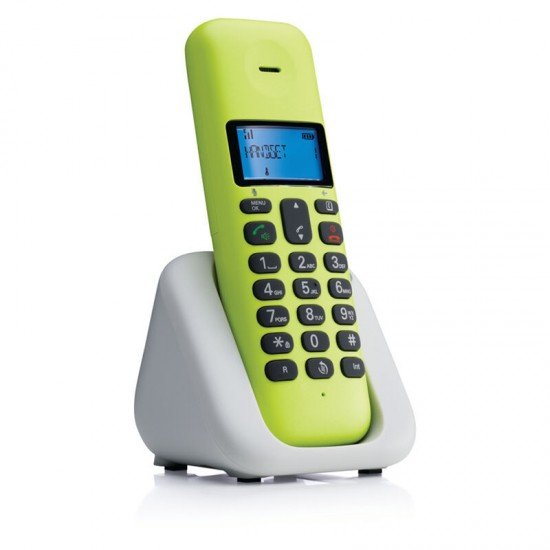 Motorola T301 Lime Lemon (Ελληνικό Μενού) Ασύρματο τηλέφωνο με ανοιχτή ακρόαση