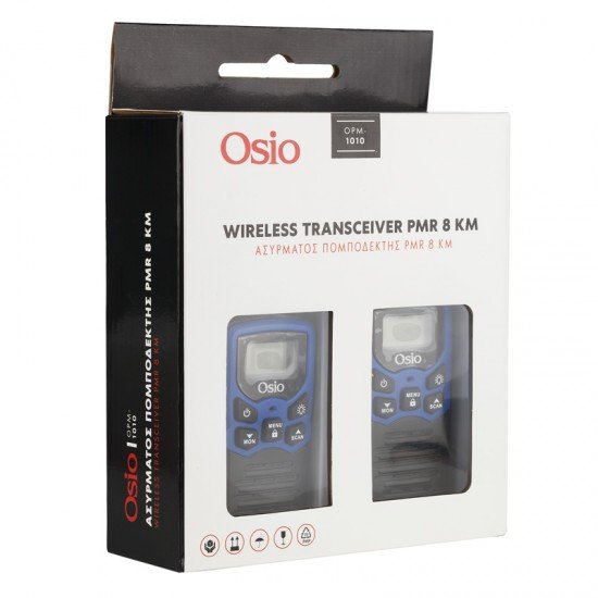 Osio OPM-1010 Mπλε PMR Walkie Talkie με φακό 8 km – 0.5W