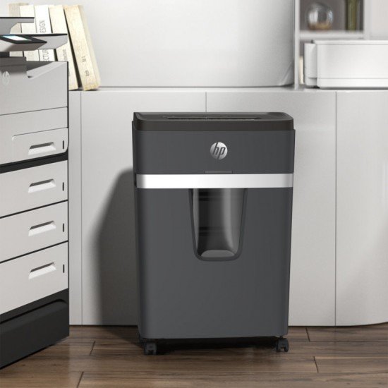 HP Pro Shredder 12MC – 2814 Καταστροφέας εγγράφων με συνδετήρες και καρτών Micro Cut P5 – 12 x A4 – 25L