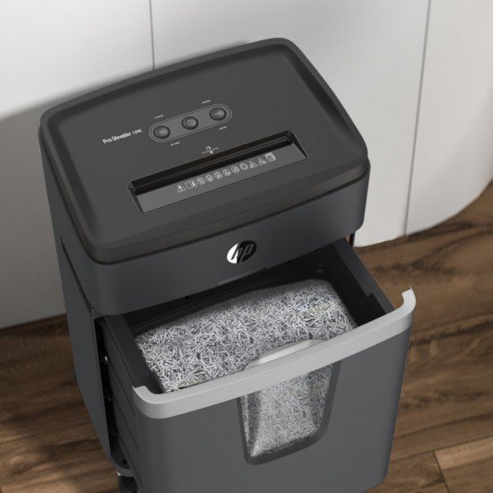 HP Pro Shredder 12MC – 2814 Καταστροφέας εγγράφων με συνδετήρες και καρτών Micro Cut P5 – 12 x A4 – 25L