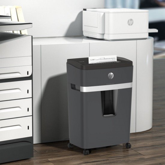 HP Pro Shredder 12MC – 2814 Καταστροφέας εγγράφων με συνδετήρες και καρτών Micro Cut P5 – 12 x A4 – 25L