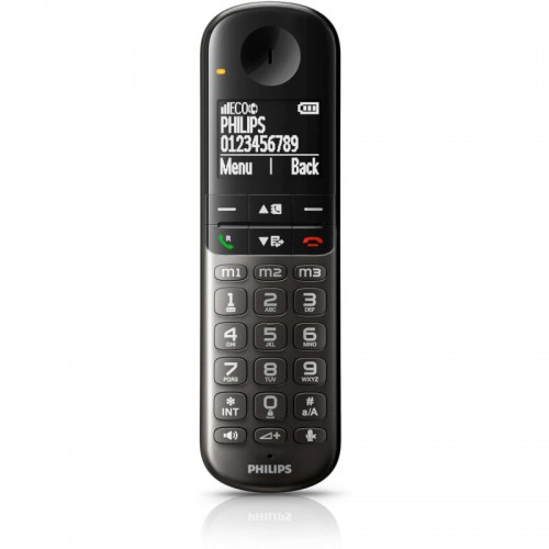 Philips XL4901DS/GRS (Ελληνικό Μενού) Ασύρματο τηλέφωνο συμβατό με ακουστικά βαρηκοΐας, με ανοιχτή ακρόαση, φωτ. οθόνη και φραγή κλήσεων